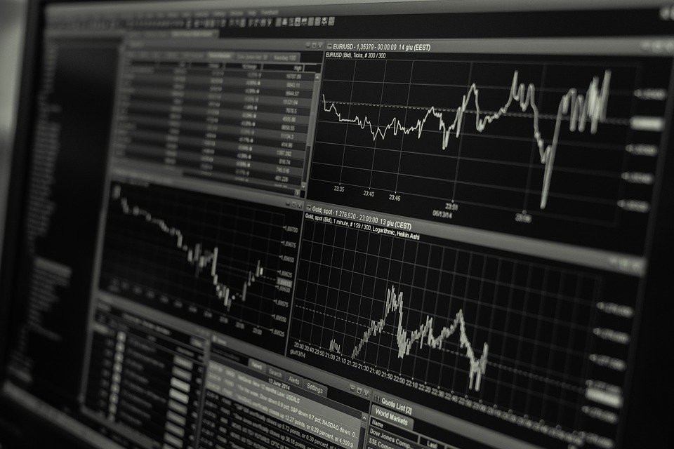 Dark dashboard with line plots and value tables